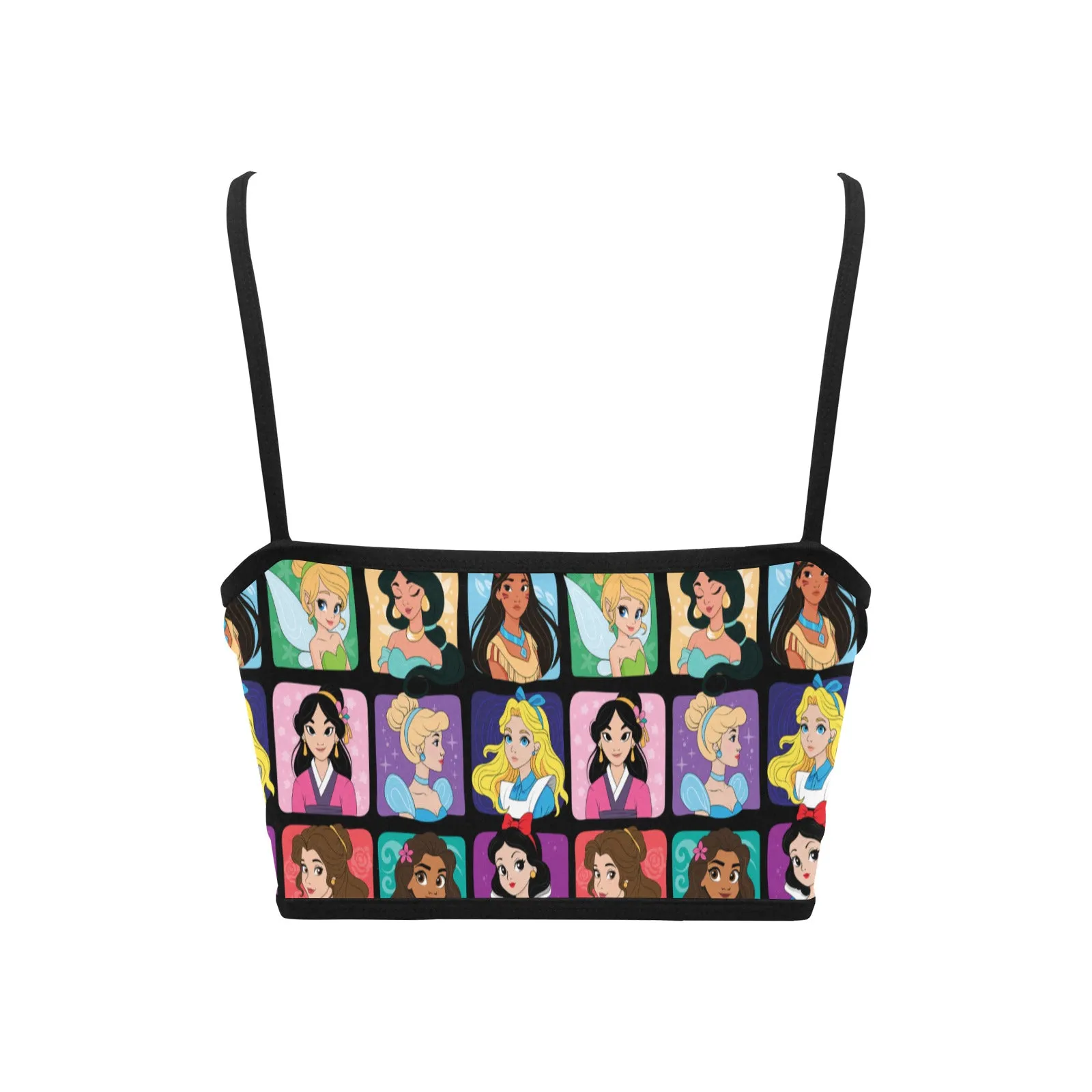 Princess Portraits Women's Spaghetti Strap Crop Top