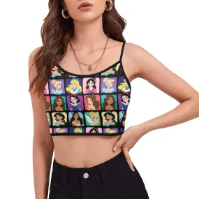 Princess Portraits Women's Spaghetti Strap Crop Top