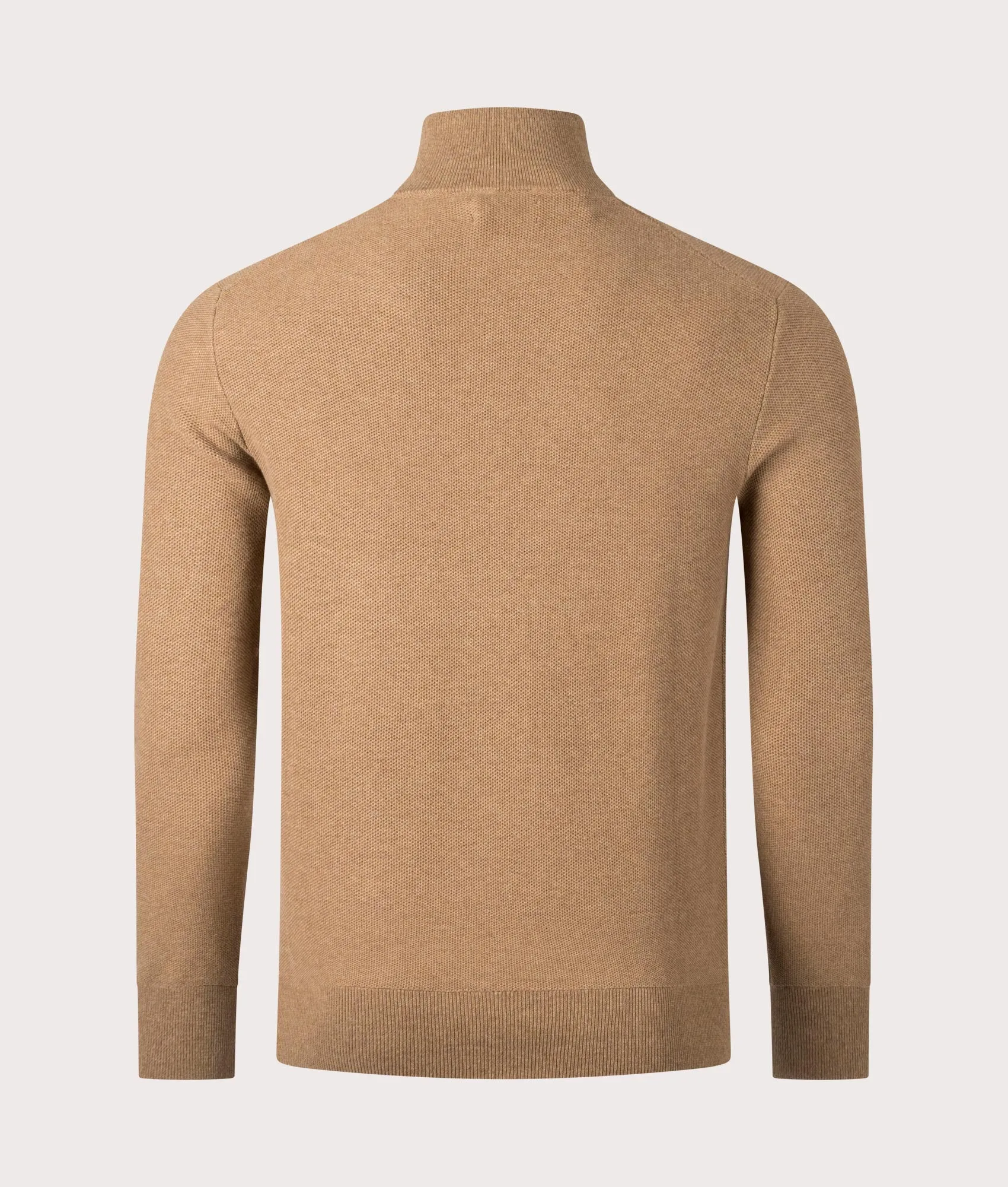 Quarter Zip Contrast Logo Jumper