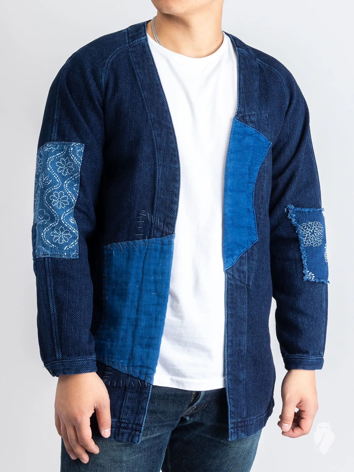 "10th Anniversary" Haori Sashiko Shirt in Washed Indigo