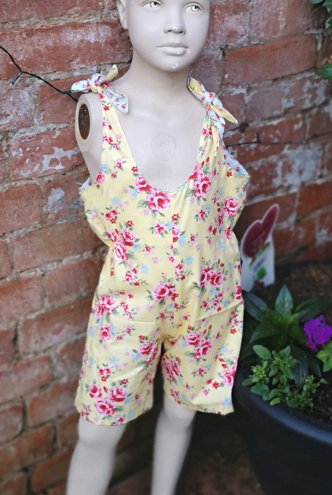 "Angelique" childs short playsuit, dungarees, jump suit to fit age 5 approx,