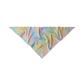 "Brooklyn" Triangle Silk Scarf - Pink & Blue