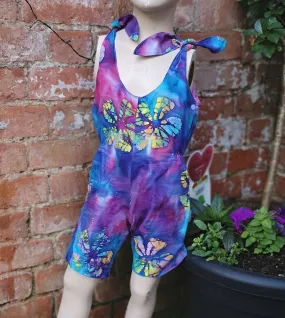 "Mood Ring" Childs short playsuit, dungarees, jump suit to fit age 5 approx,