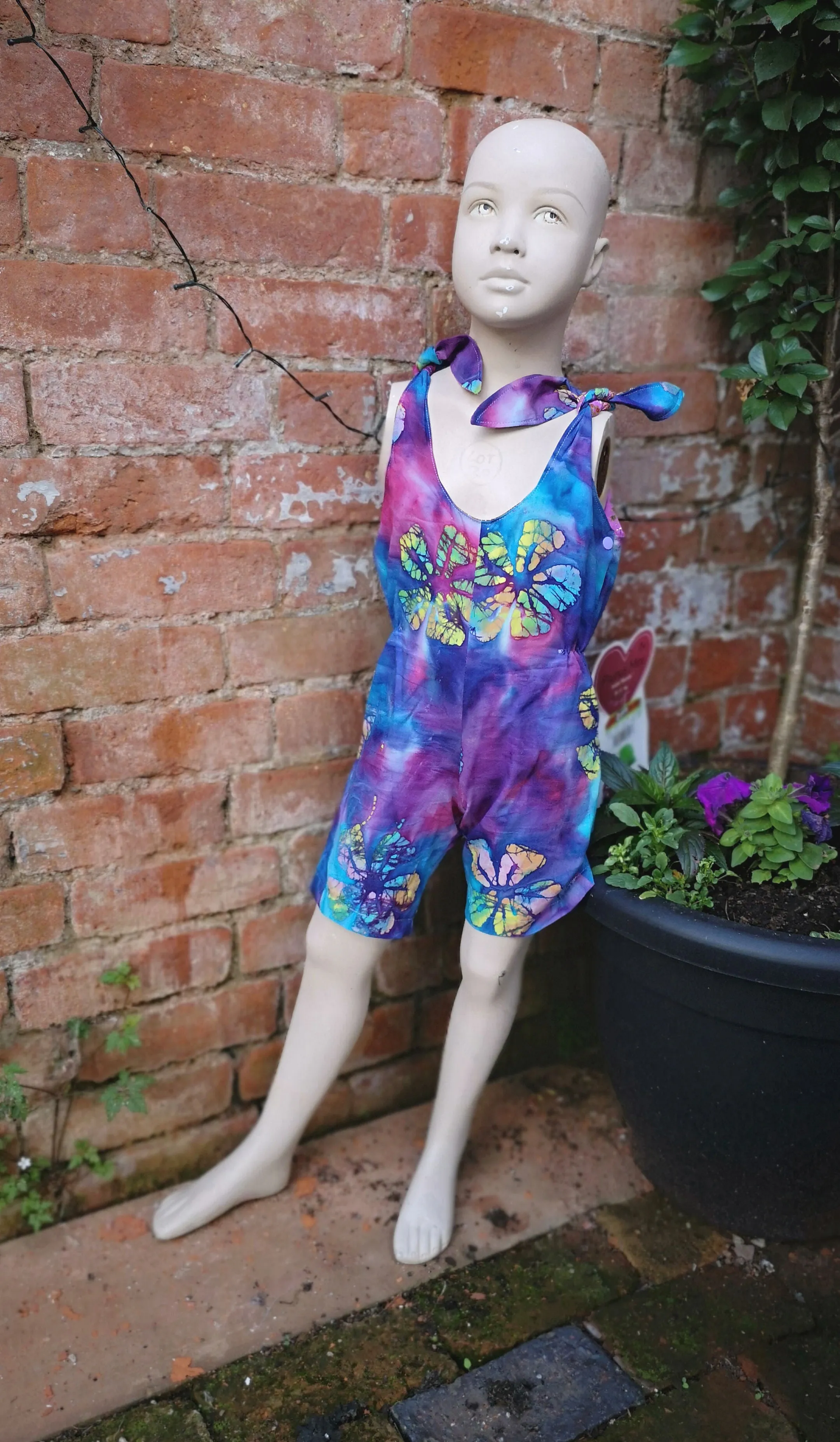 "Mood Ring" Childs short playsuit, dungarees, jump suit to fit age 5 approx,