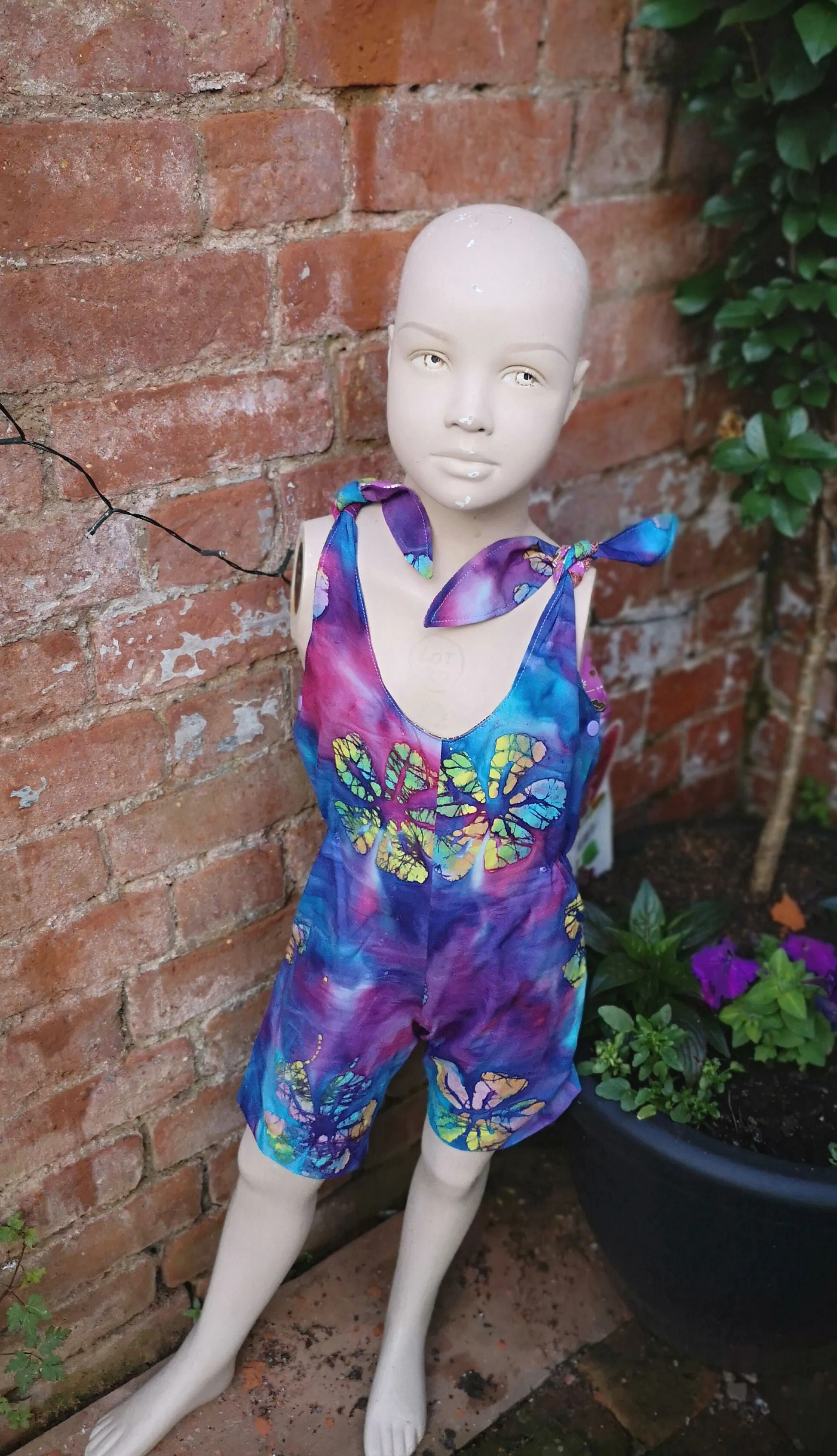 "Mood Ring" Childs short playsuit, dungarees, jump suit to fit age 5 approx,