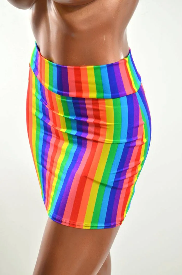 Rainbow Bodycon Skirt