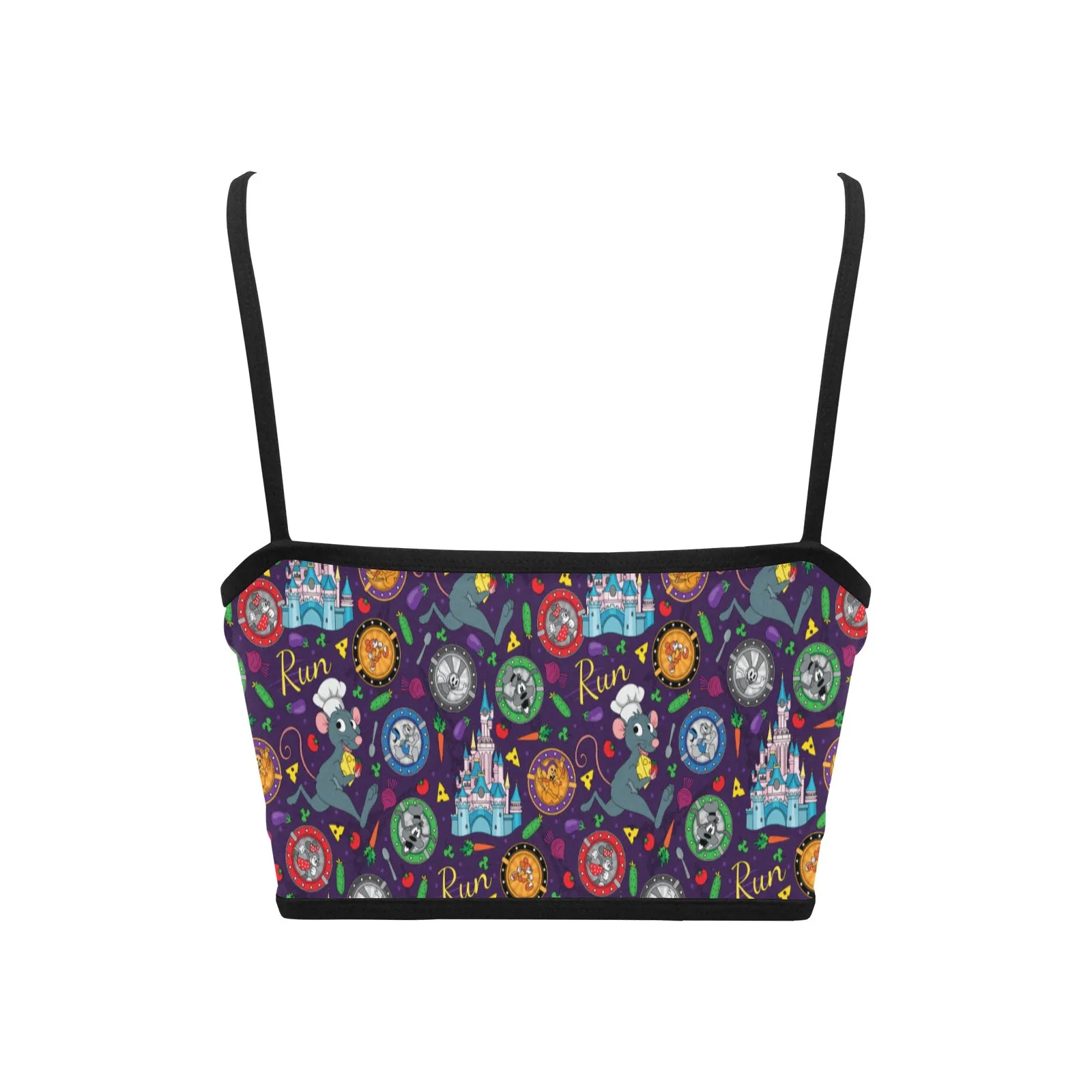 Ratatouille Wine And Dine Race Women's Spaghetti Strap Crop Top