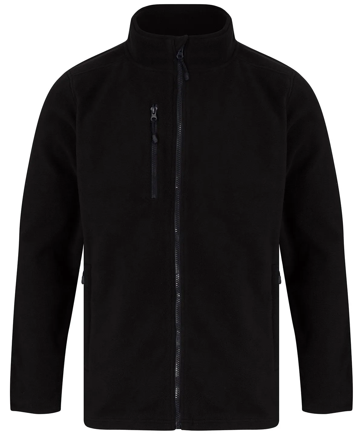 Recycled polyester microfleece jacket | Black