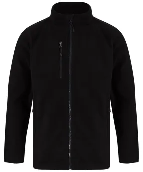 Recycled polyester microfleece jacket | Black