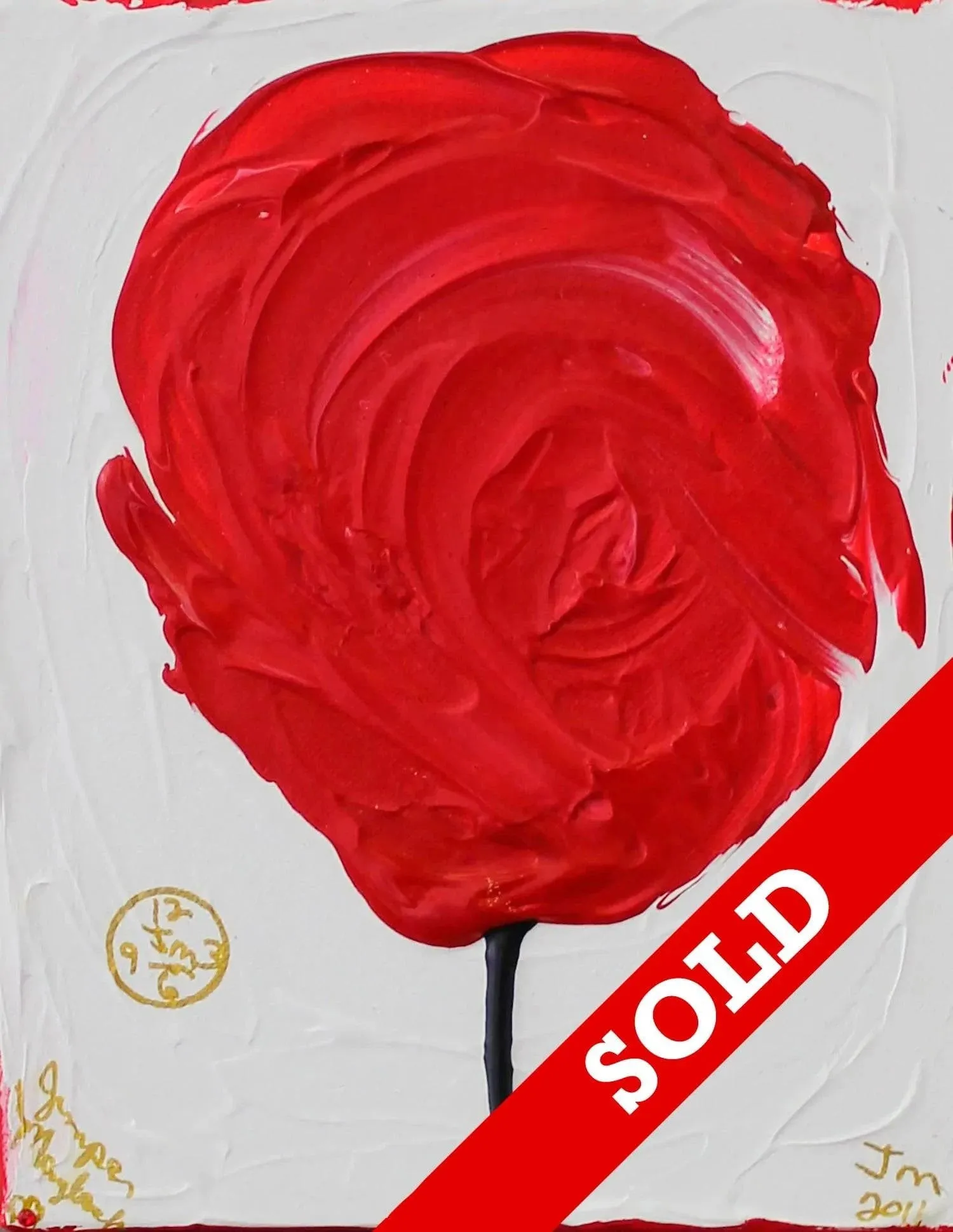 Red Cotton Candy #1 - Original Painting - SOLD