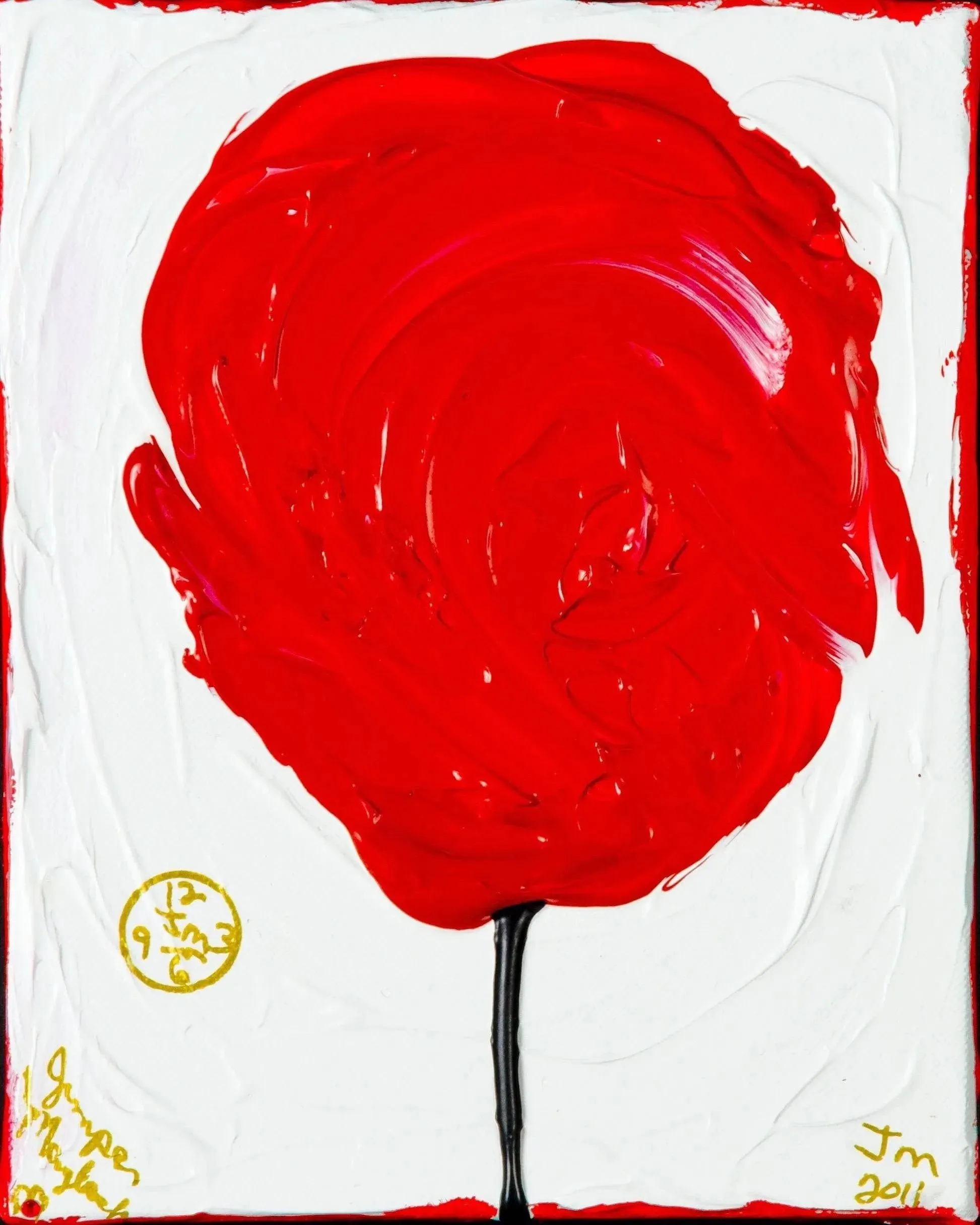 Red Cotton Candy #1 - Original Painting - SOLD