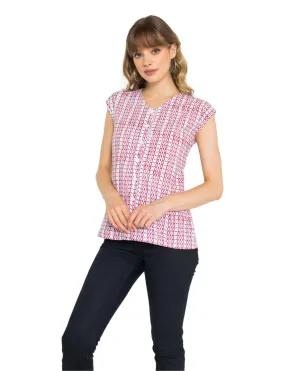 Red Vine Button Top - Organic Cotton