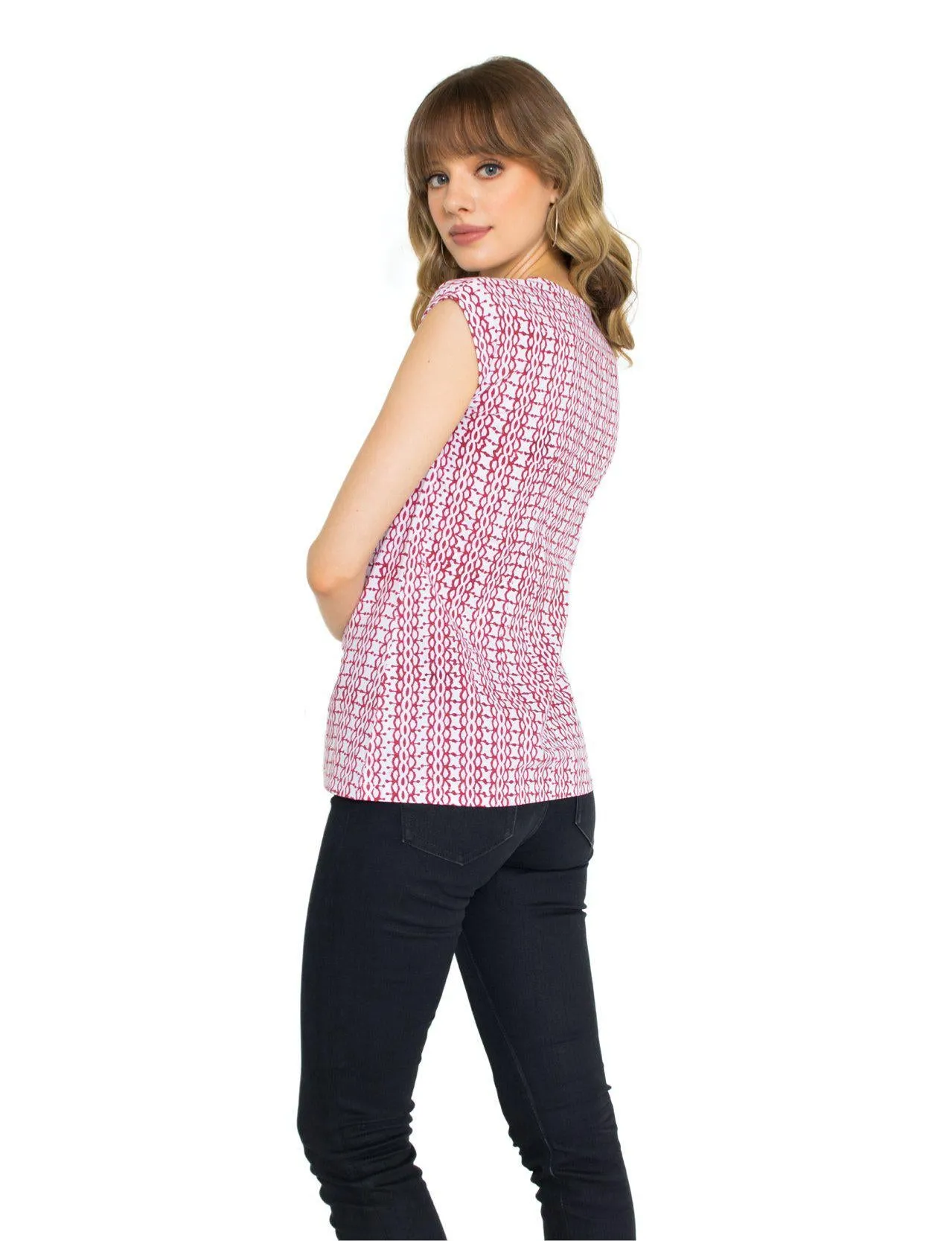 Red Vine Button Top - Organic Cotton