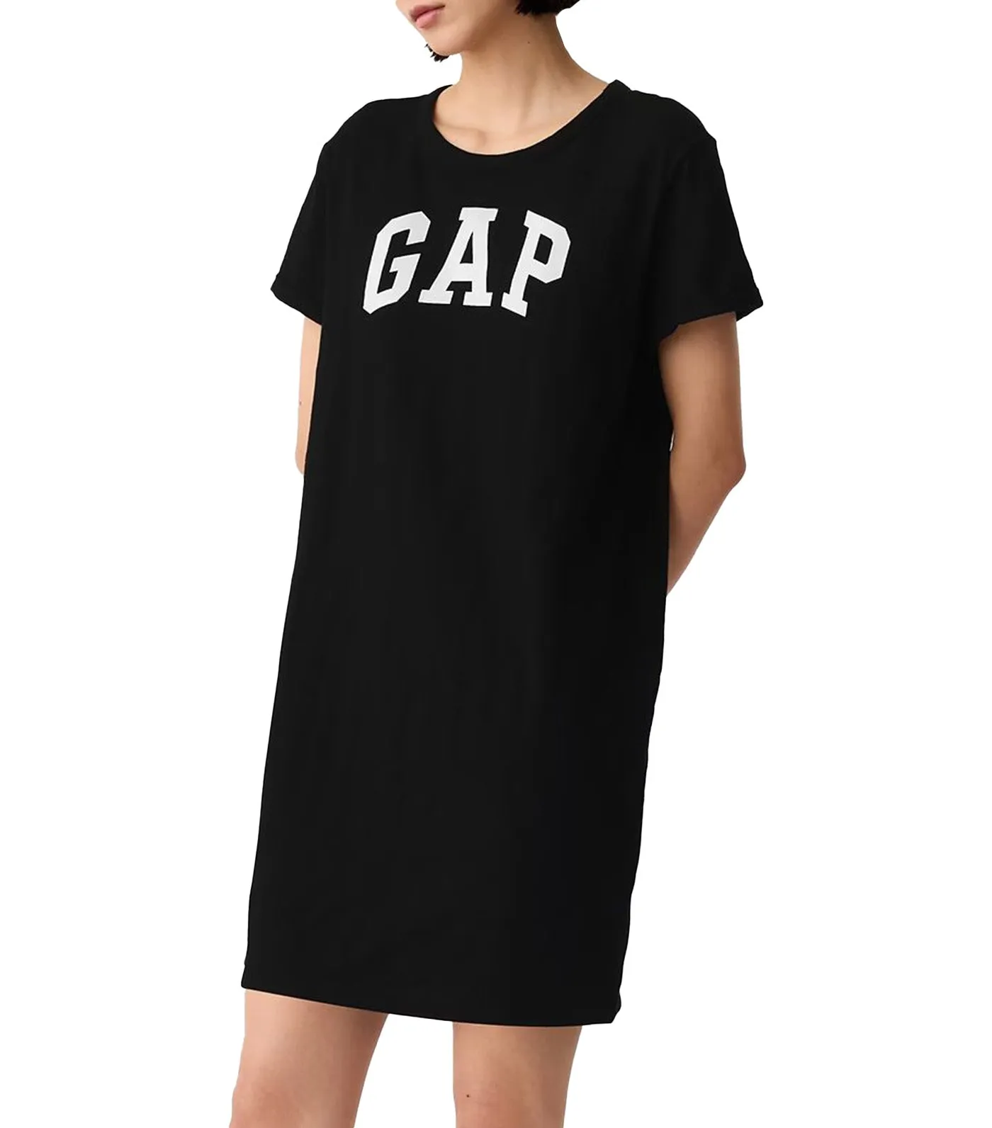 Relaxed Logo T-Shirt Dress Black