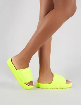 Revel Sliders in Neon Yellow