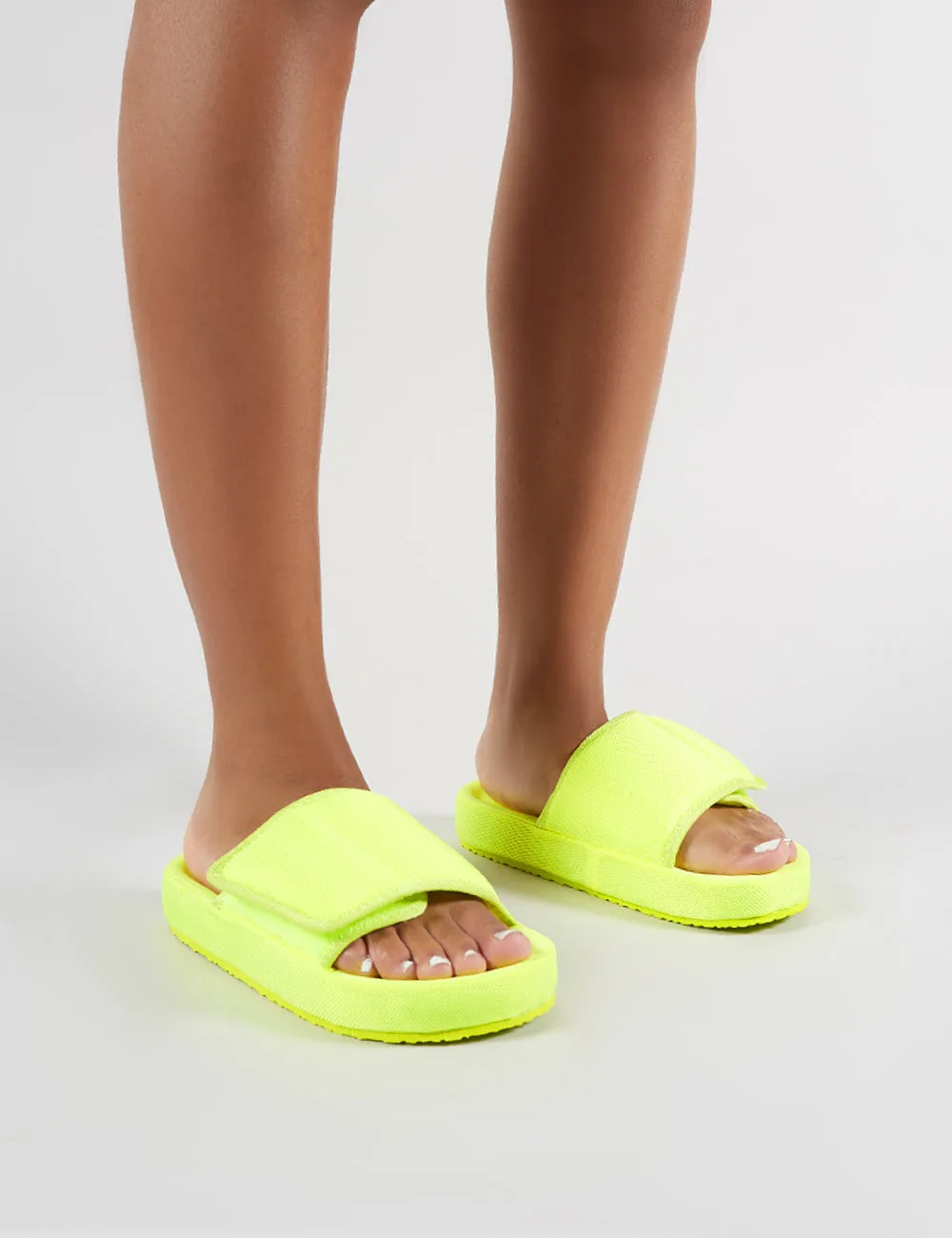 Revel Sliders in Neon Yellow