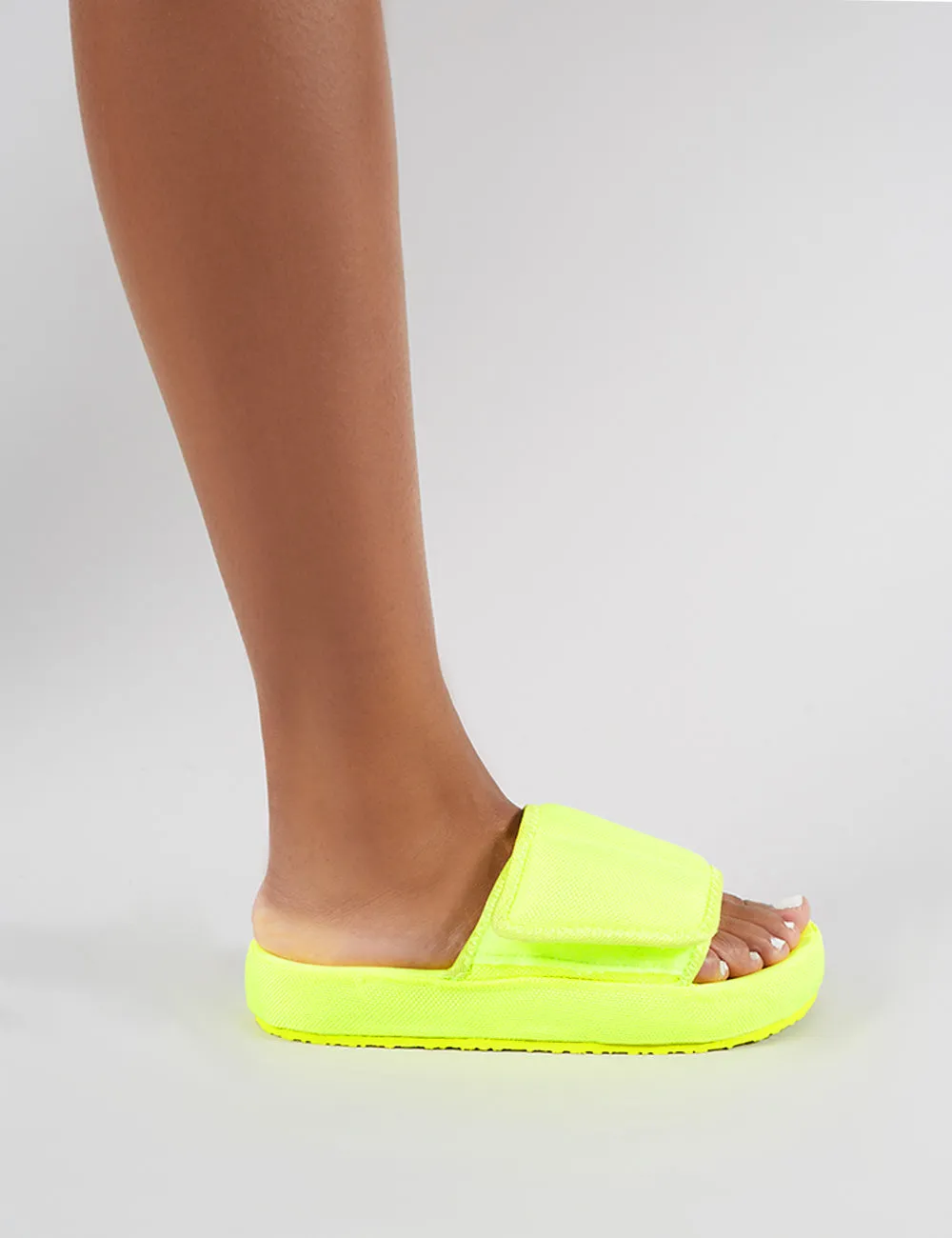 Revel Sliders in Neon Yellow