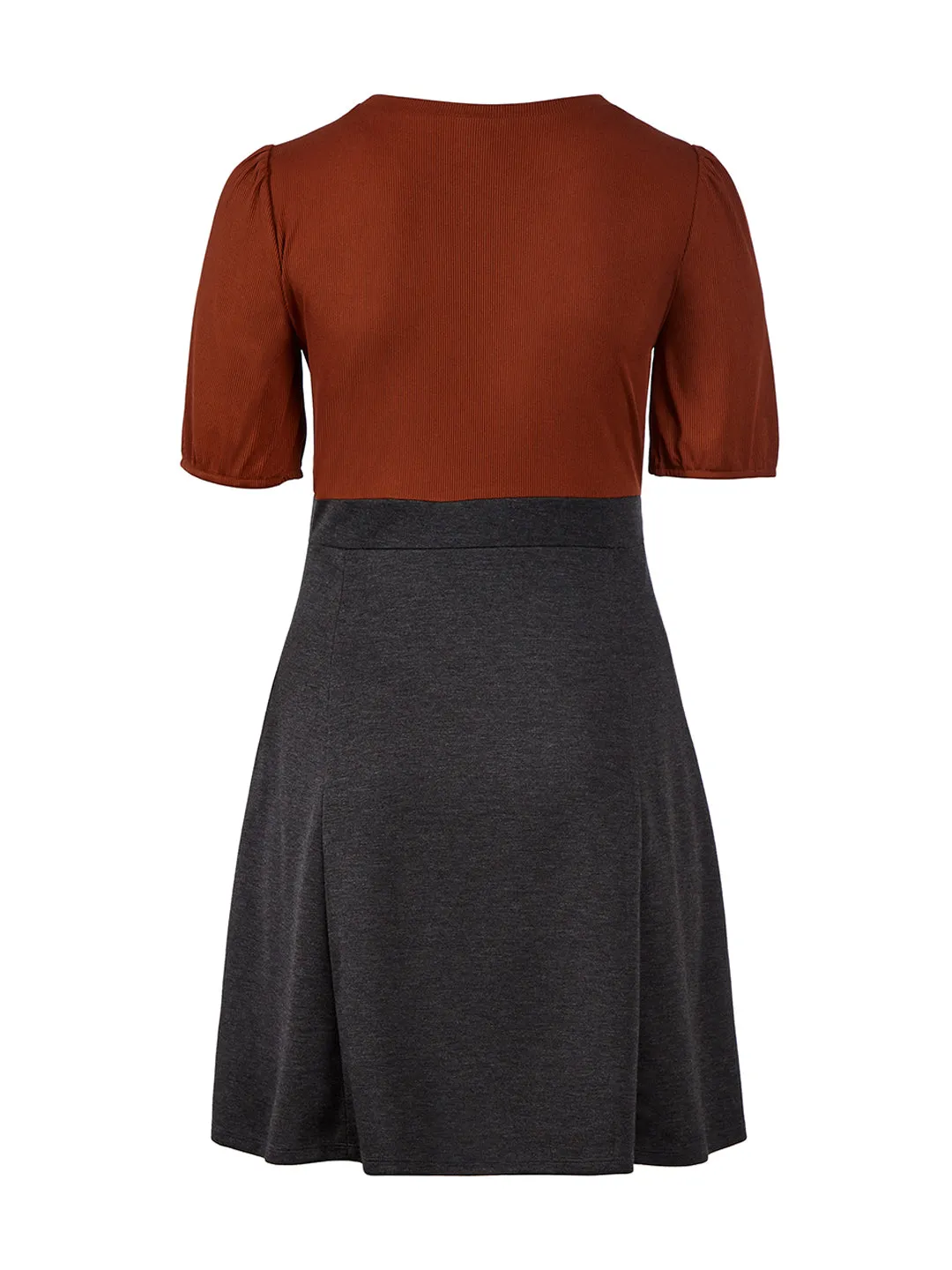 Rib Knit Twofer Dress