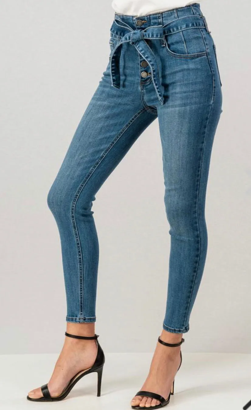 Ribbon Tie Jeans