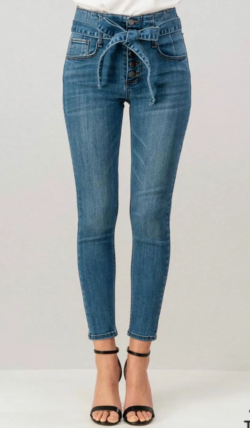 Ribbon Tie Jeans