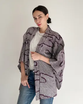 River flow Shibori Haori Kimono Jacket