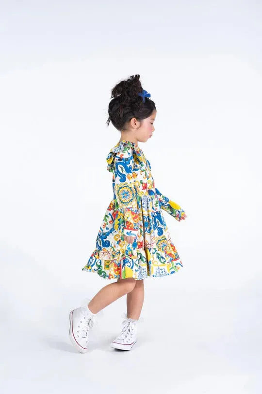 Rock Your Baby - Sicily Long Sleeve Ruffle Dress