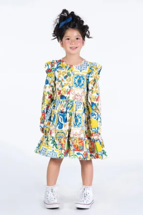 Rock Your Baby - Sicily Long Sleeve Ruffle Dress