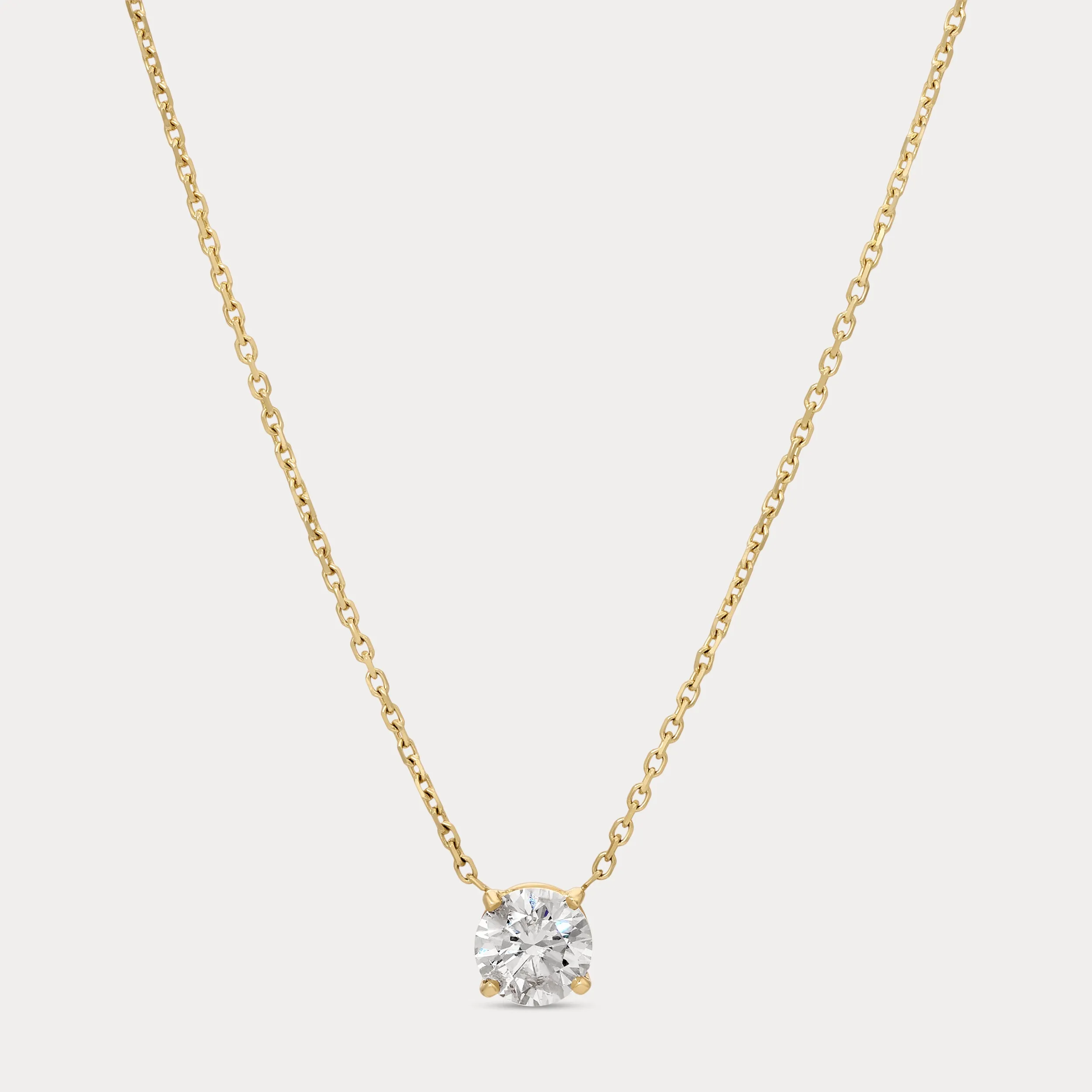 Round Solitaire Necklace