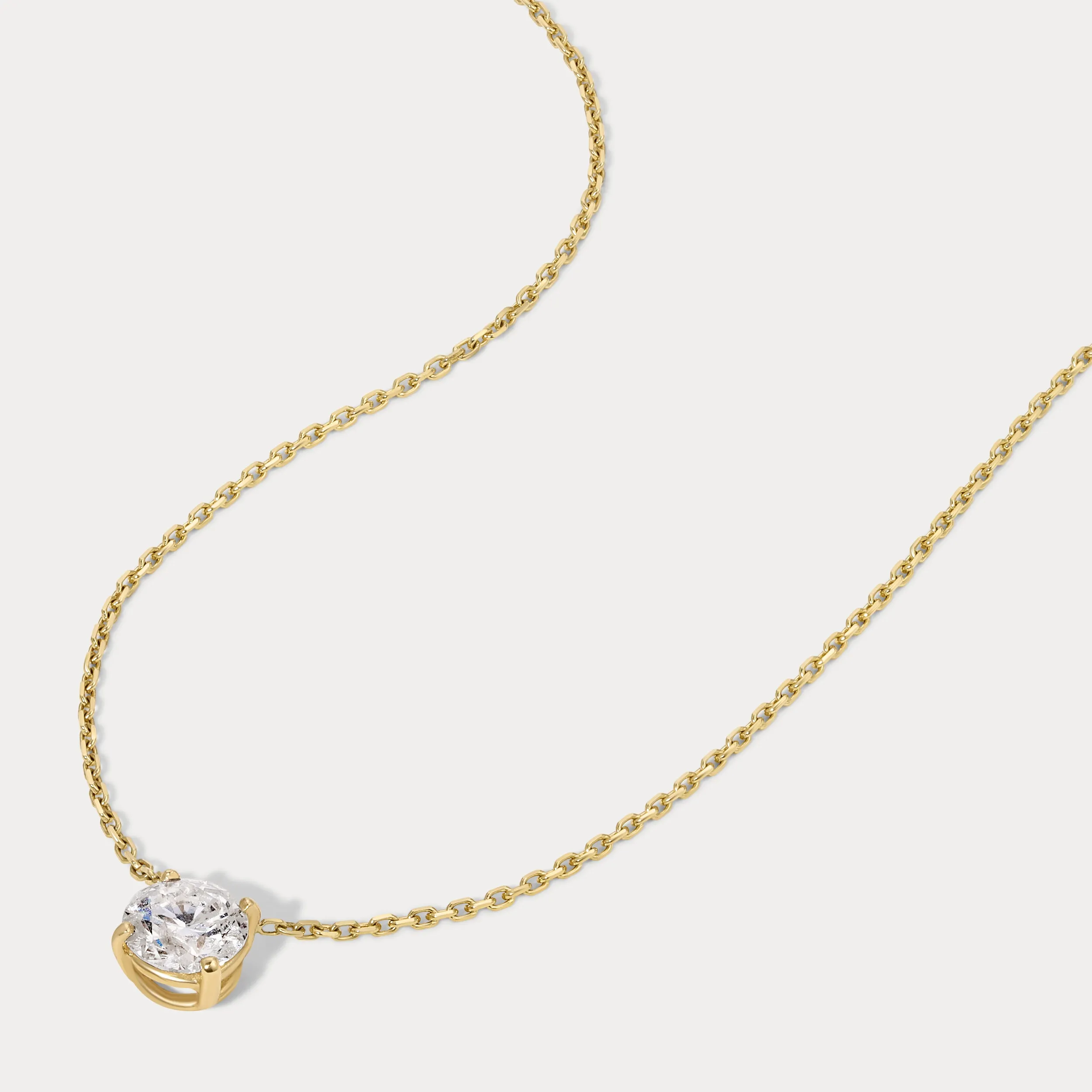 Round Solitaire Necklace