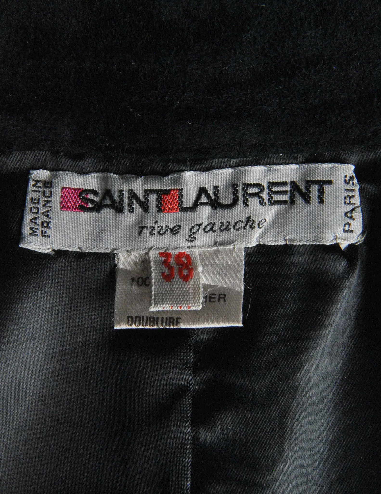 Saint Laurent Rive Gauche Vintage Black Suede Skirt