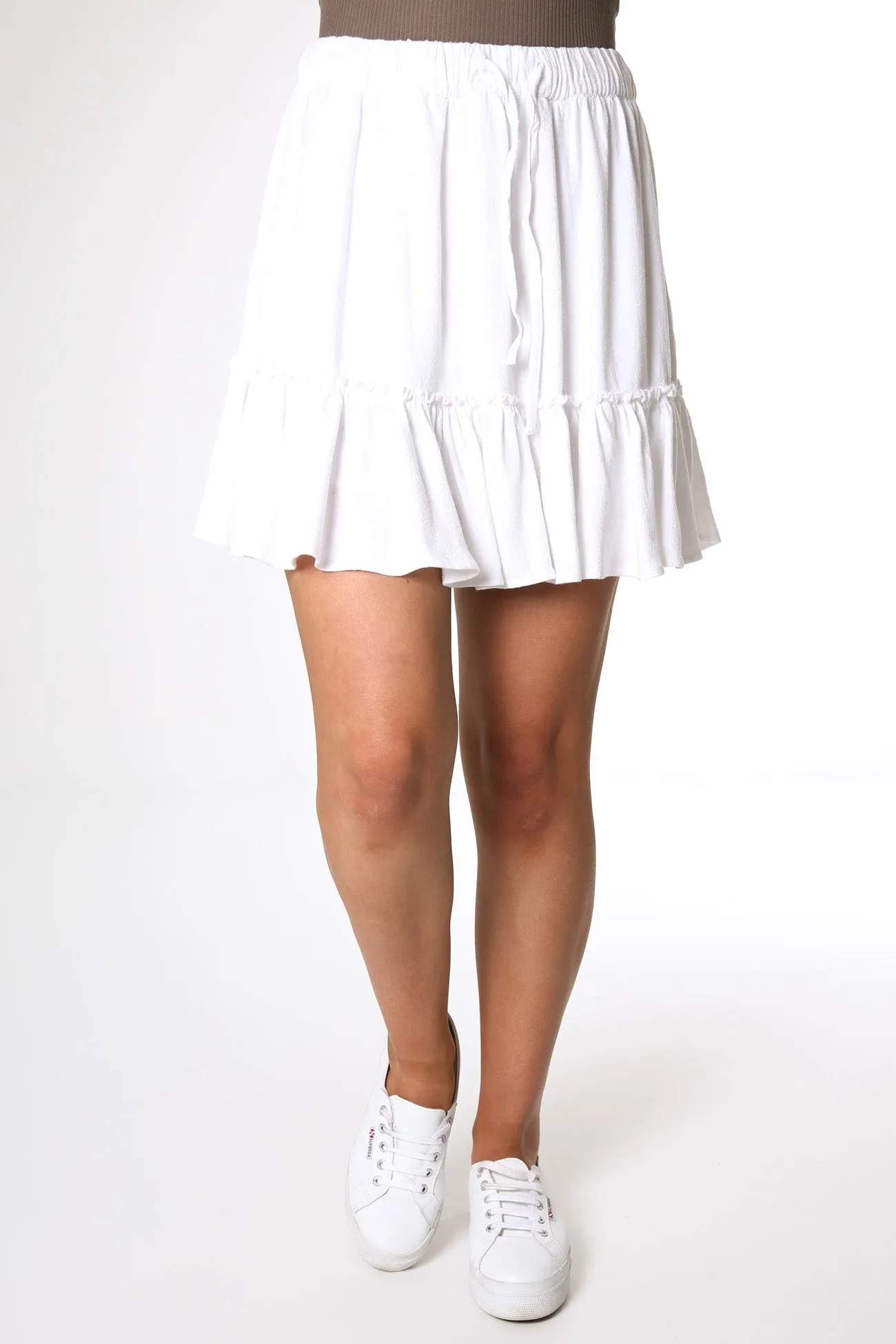 Savanna Washed Skirt White