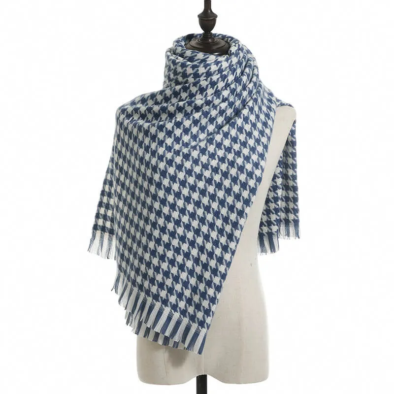 Scarf Women Big Oversized Long Scarves Warm Winter Tartan Checked Shawl Wrap Scarf Gift