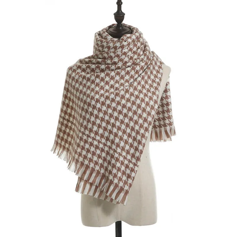 Scarf Women Big Oversized Long Scarves Warm Winter Tartan Checked Shawl Wrap Scarf Gift