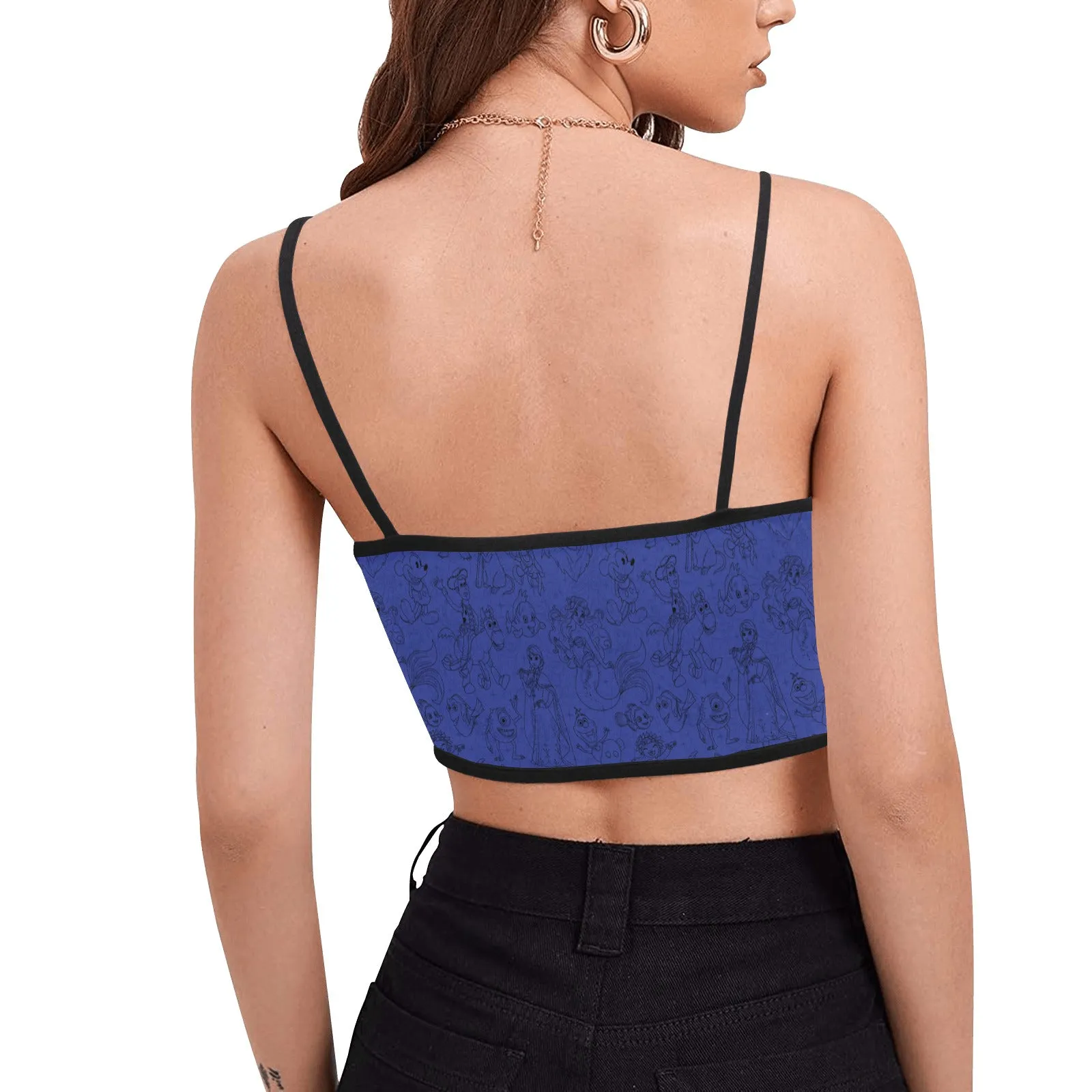 Sketches Women's Spaghetti Strap Crop Top