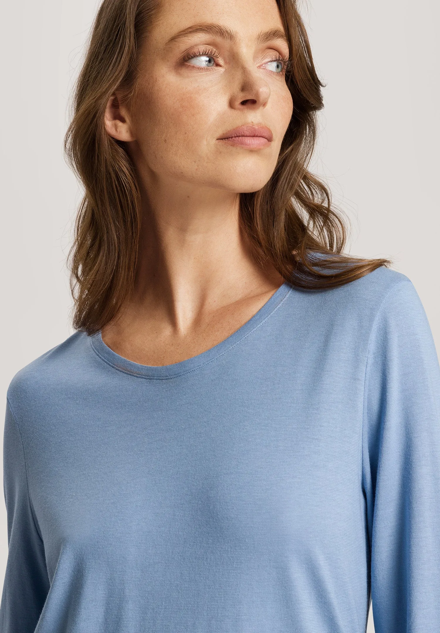 Sleep And Lounge Relaxed Round Neck Top | Endless Blue 74844-2533