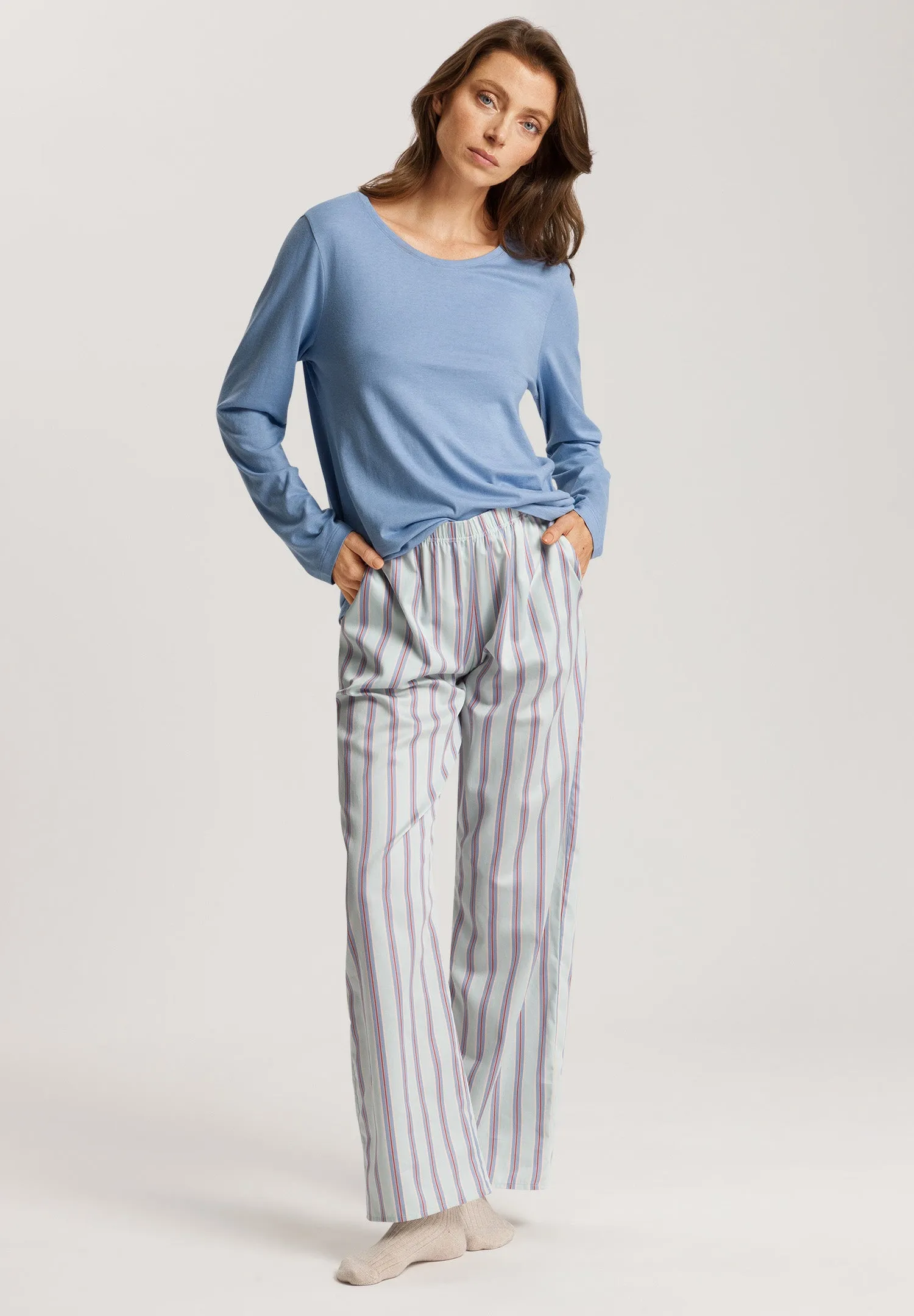 Sleep And Lounge Relaxed Round Neck Top | Endless Blue 74844-2533