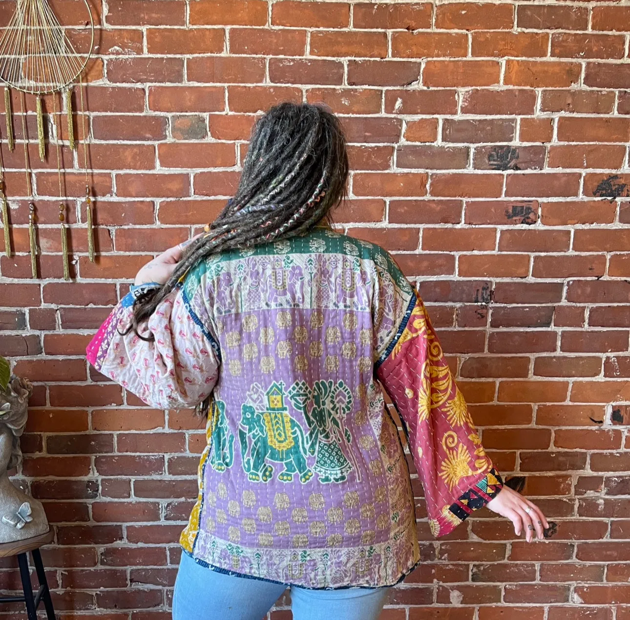 Solstice Reversible Kantha Kimono Patchwork Jacket