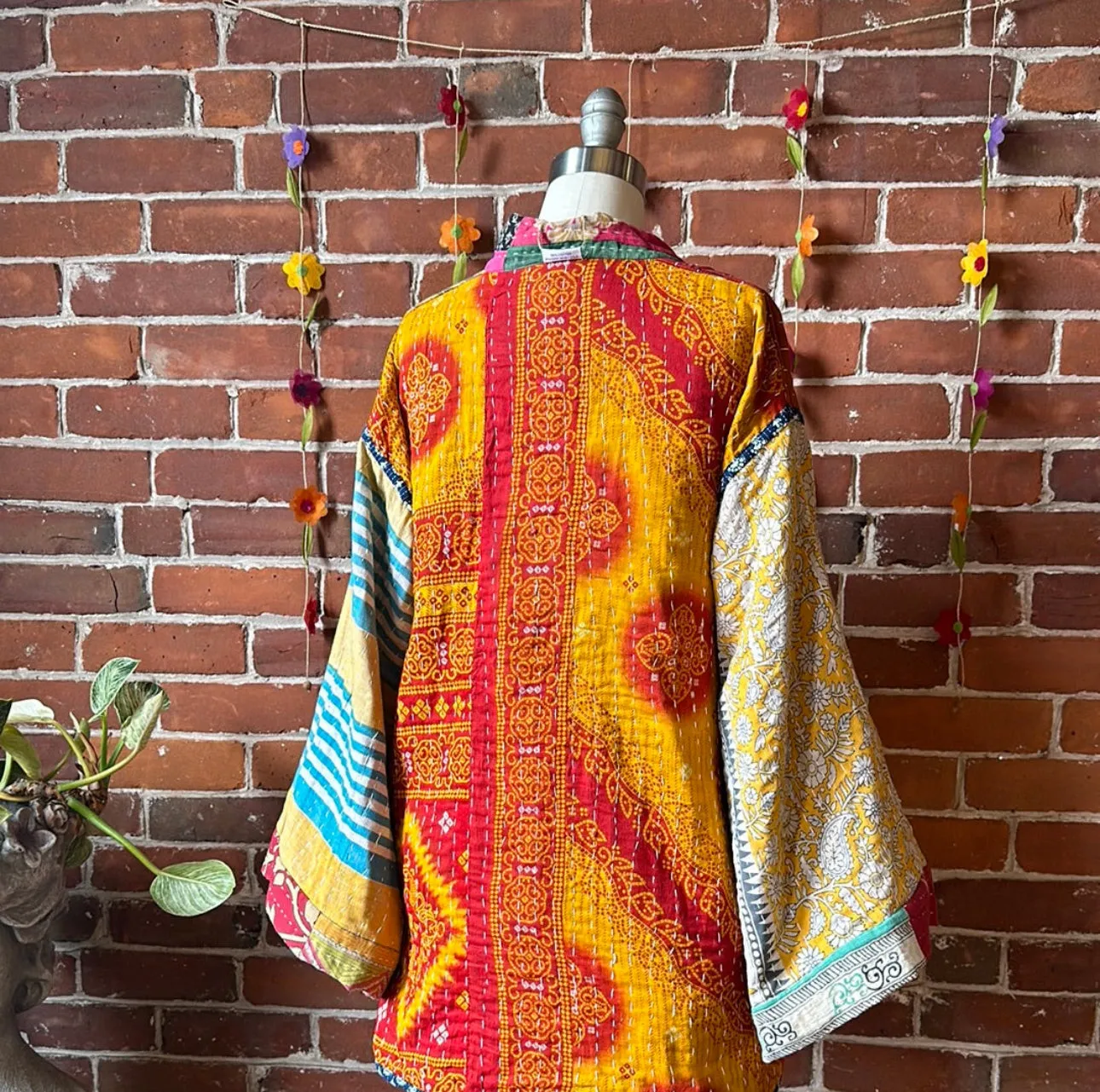 Solstice Reversible Kantha Kimono Patchwork Jacket