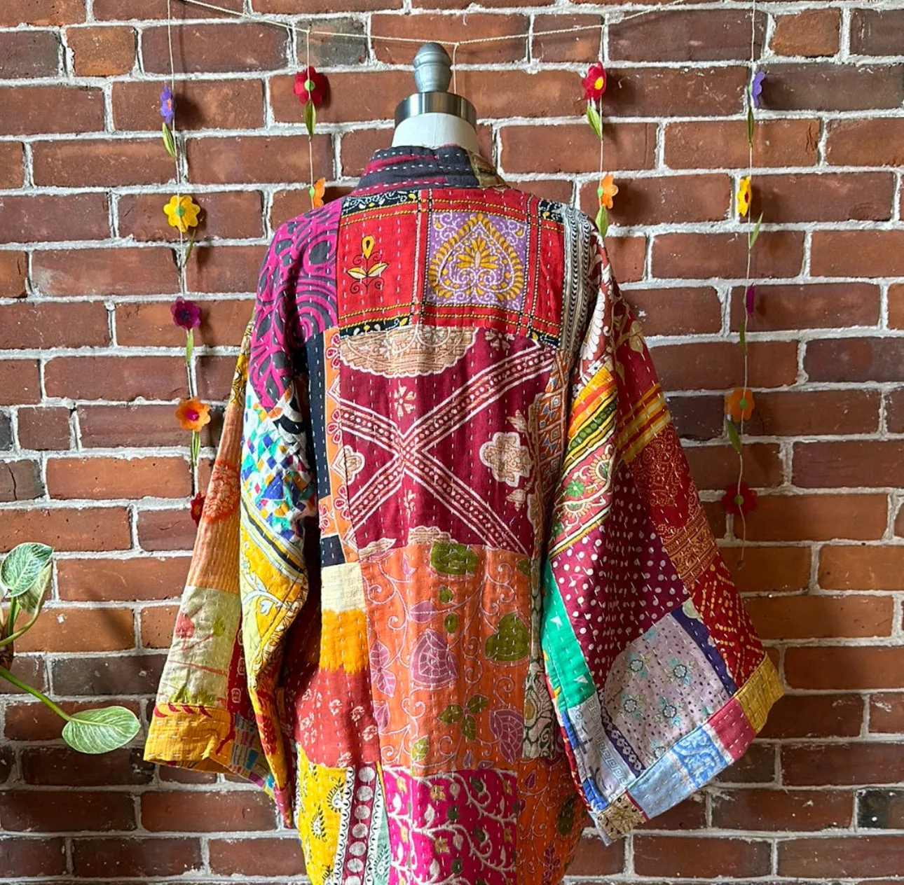 Solstice Reversible Kantha Kimono Patchwork Jacket