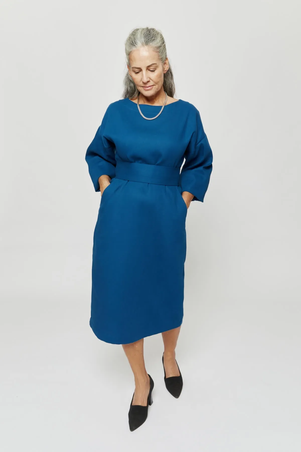 Stefanie Dress Petrol Blue