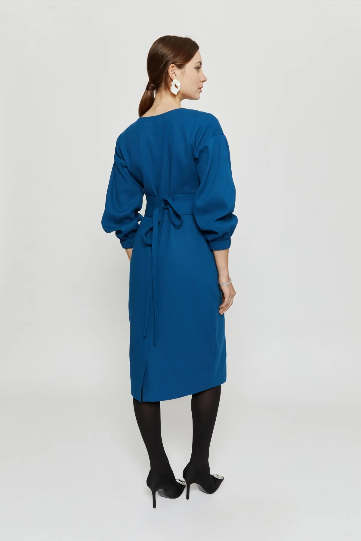 Stefanie Dress Petrol Blue