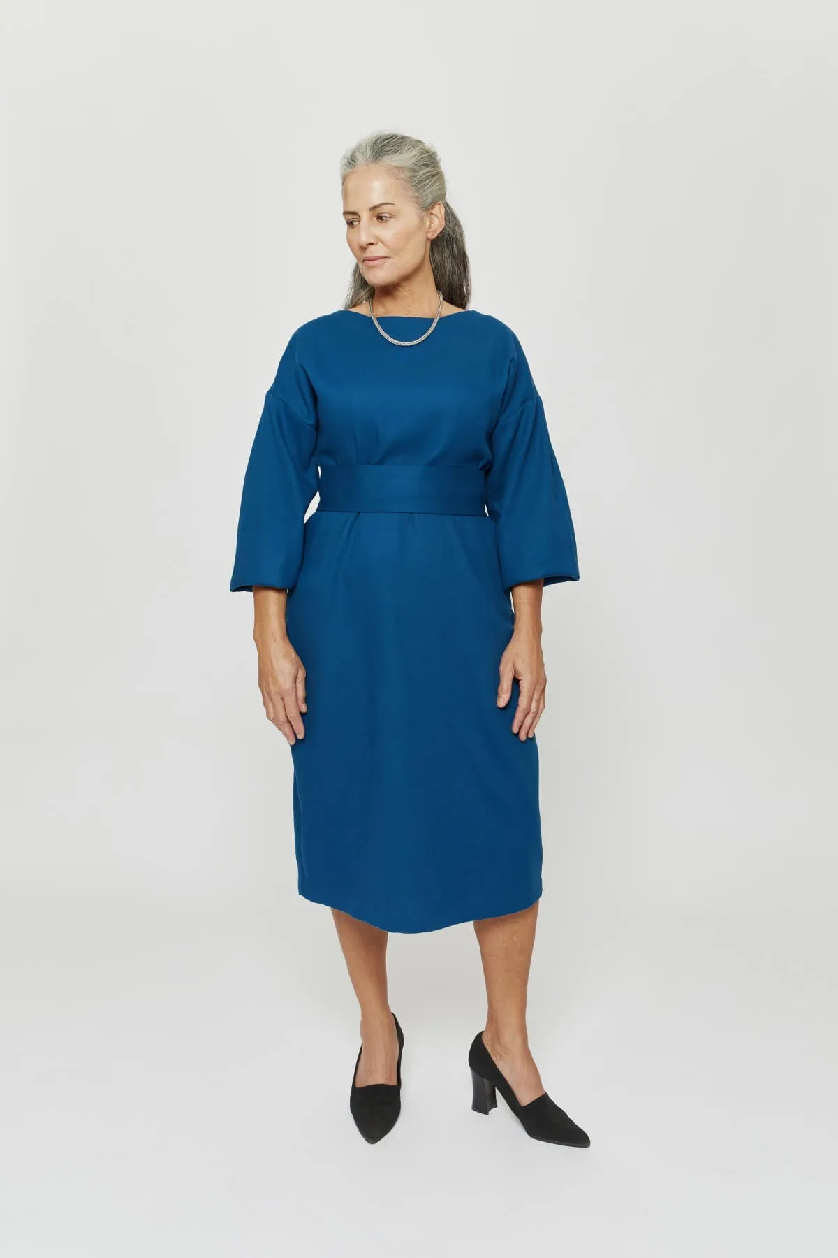 Stefanie Dress Petrol Blue