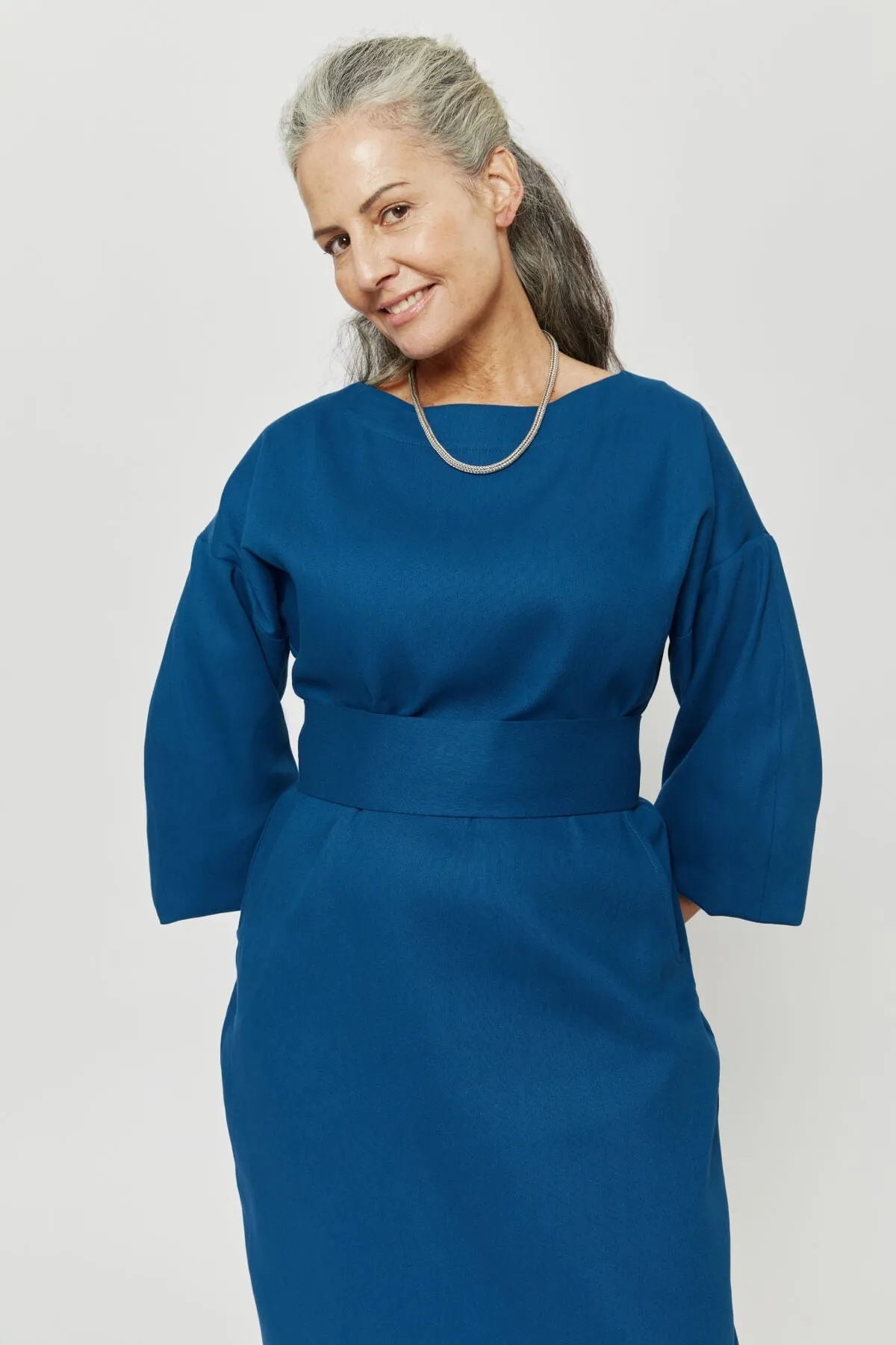 Stefanie Dress Petrol Blue