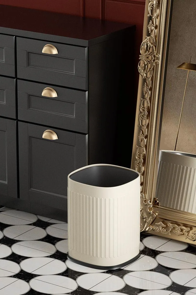 Stylish Living Room Small Trash Can with Double Layer and Wide Opening for Easy Use