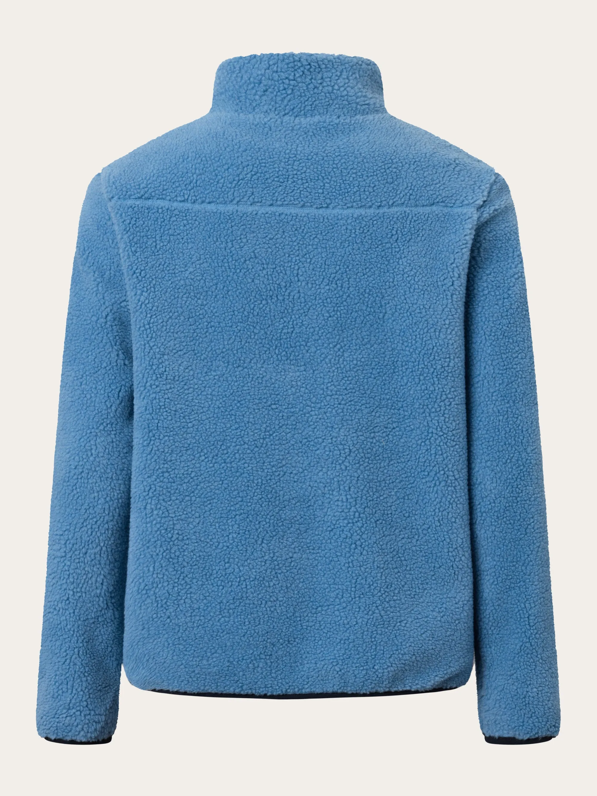 Teddy fleece zip sweat - Azure Blue