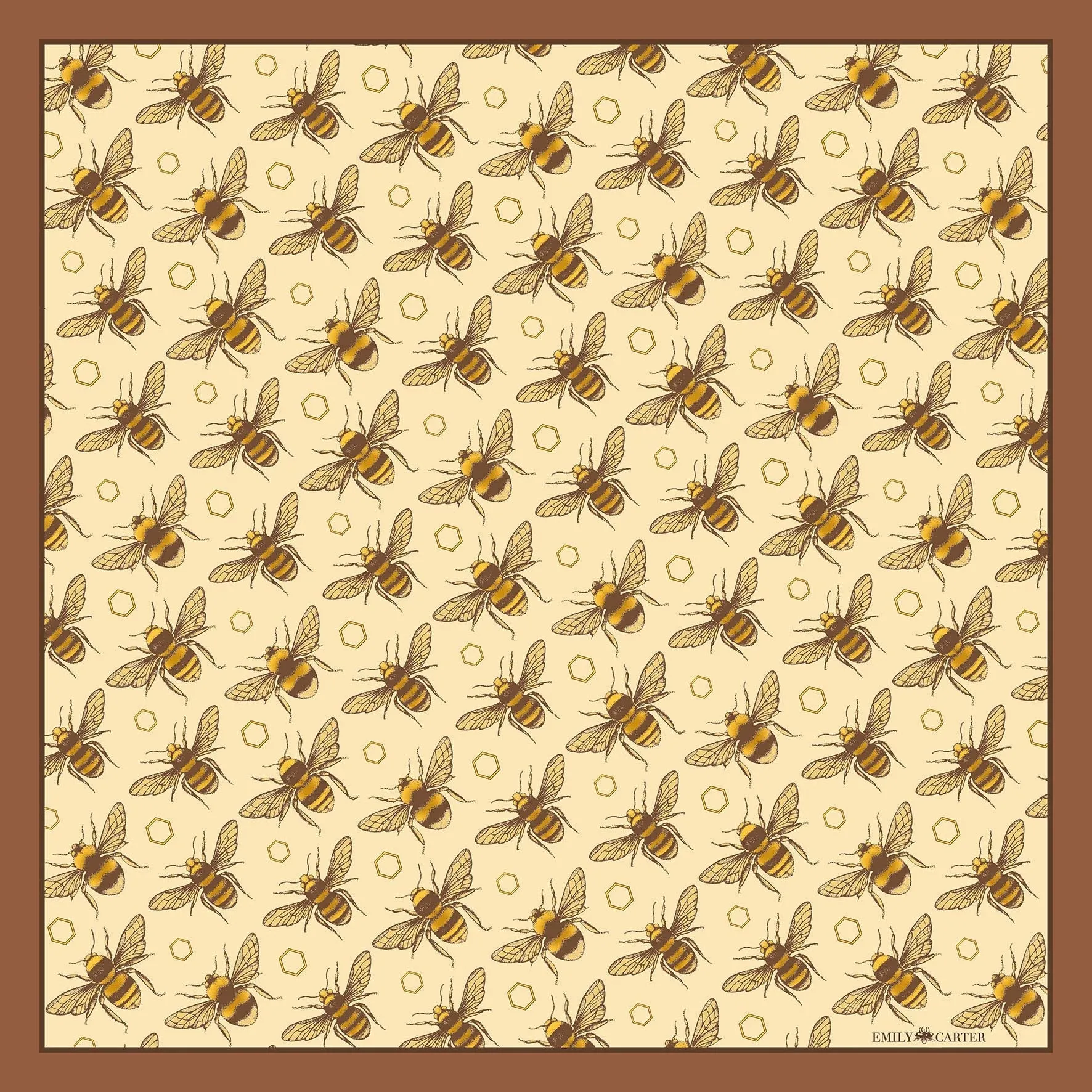 The British Bee Neckerchief | 45x45cm