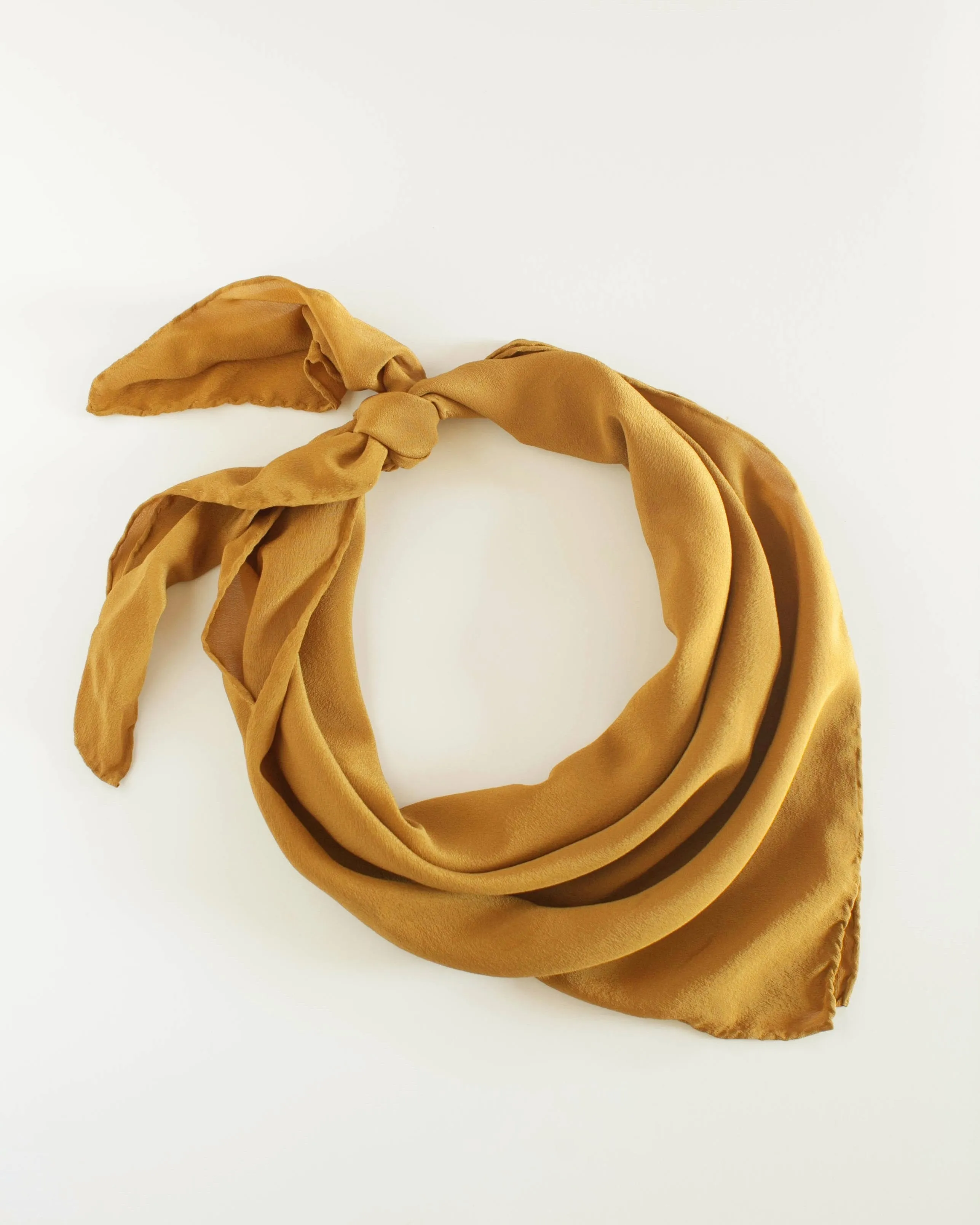 'The Classic' Washable Silk Scarf in Oro