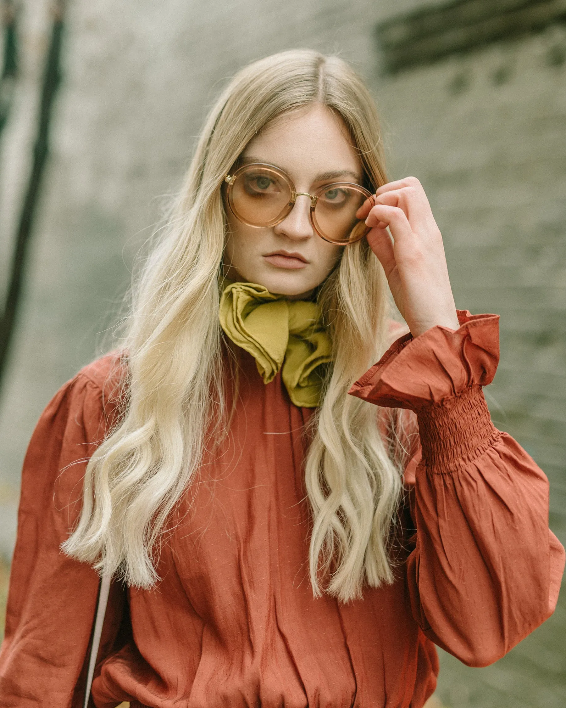 'The Classic' Washable Silk Scarf in Oro