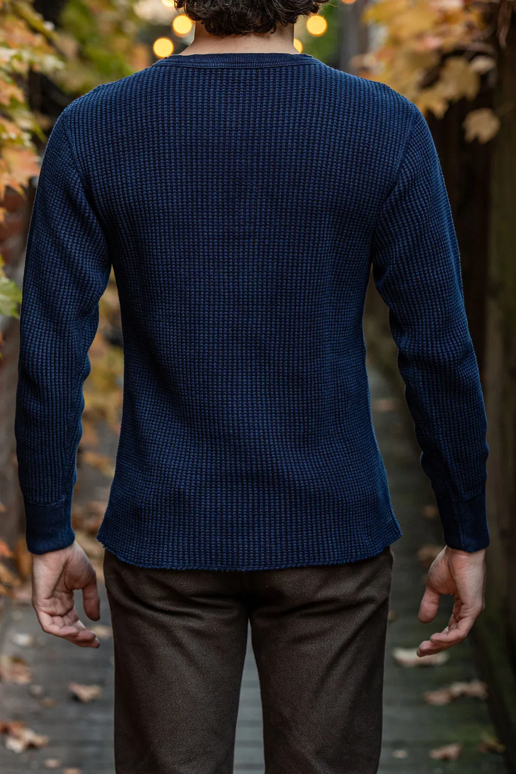 UES Big Waffle Henley - Indigo