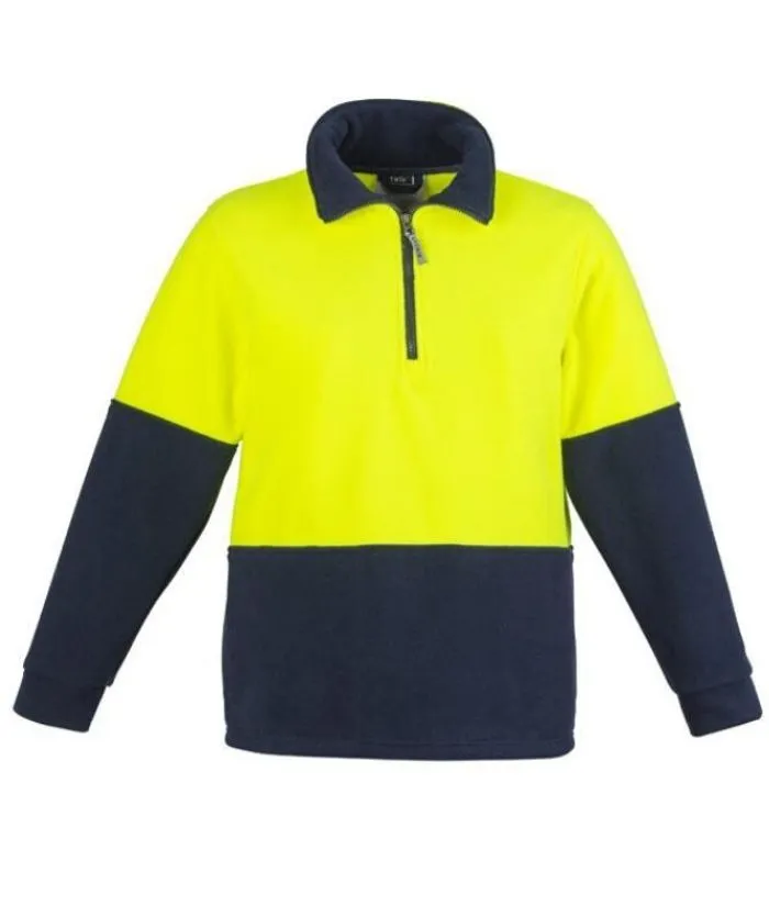 Unisex Hi Vis Half Zip Fleece Jumper